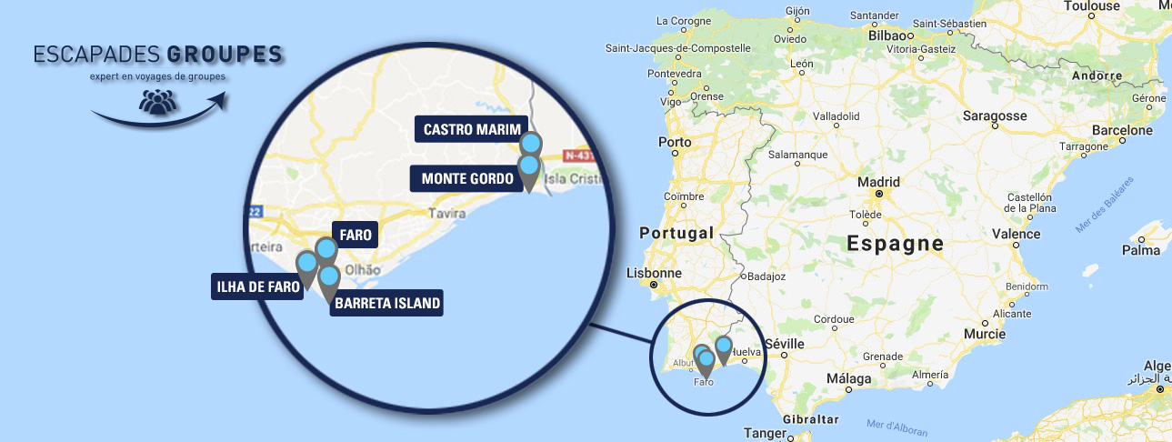 Carte voyage groupe Portugal